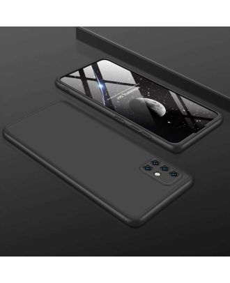 Samsung Galaxy A51 Kılıf Ays 3 Parçalı Önü Açık Sert Rubber Koruma+Nano