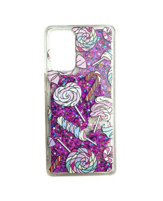 Samsung Galaxy A72 Case Marshmelo Water Patterned Glittery Silicone