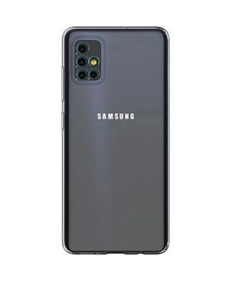 Samsung Galaxy M31S Hoesje Met Camerabescherming Transparante Siliconen