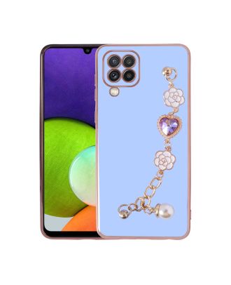 Samsung Galaxy M32 4G Case Shiny Silicone Taka with Hand Stand