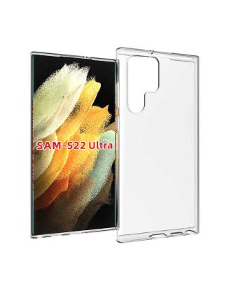 Samsung Galaxy S22 Ultra Kılıf Süper Silikon Lüx Korumalı Şeffaf
