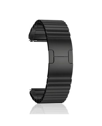 Samsung Galaxy Watch 3 45mm Kordon Metal Yandan ÇıtÇıtlı Parçalı Tasarım KRD 35