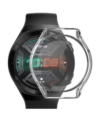 Huawei Watch GT 2E 46 mm band voorzijde gesloten transparante siliconen