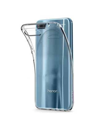 Huawei Honor 10 Kılıf 02 mm Silikon İnce Kapak+Nano Glass