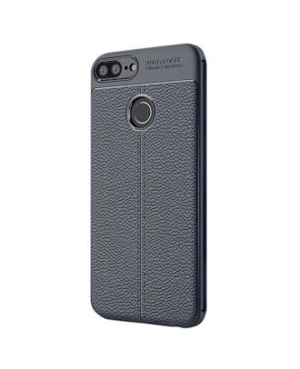 Huawei Honor 9 Lite Case Niss Silicone Leather Look Back Cover