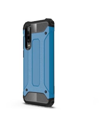 Case for Huawei P30 Crash Tank Double Layer Protective+Nano Glass