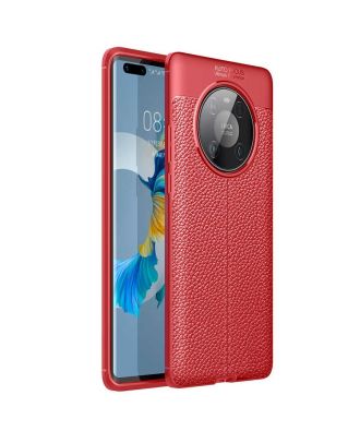 Teleplus Huawei Mate 40 Pro Case Niss Leather Look Silicone+Full Screen Protector