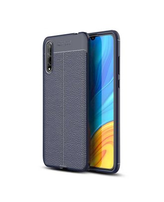 Teleplus Huawei Y8P Case Niss Silicone Leather Look + Nano Glass