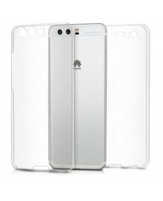 Huawei P10 Plus Hoesje Voorkant Achterkant Transparante siliconen bescherming
