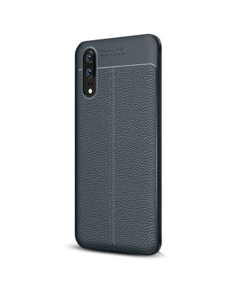 Huawei P20 Case Niss Silicone Leather Look Back Cover