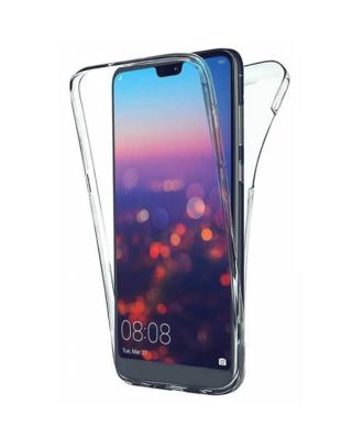 Huawei P20 Lite Hoesje Voorkant Achterkant Transparant Siliconen Bescherming