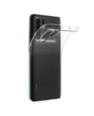 Huawei P30 Pro Kılıf Süper Silikon Koruma+Full Kapatan Cam