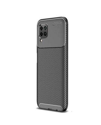 Huawei P40 Lite Case Negro Carbon Silicone+Nano Glass