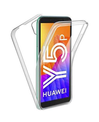 Huawei Y5P Hoesje Voorkant Achterkant Transparante siliconen bescherming