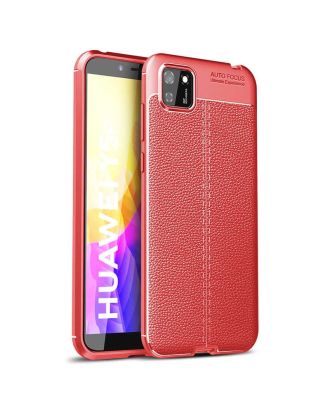 Huawei Y5P Case Niss Silicone Leather Look