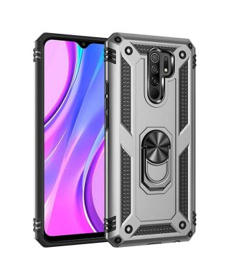 Xiaomi Redmi 9 Case Tank Protection Vega Stand Ring Magnetic