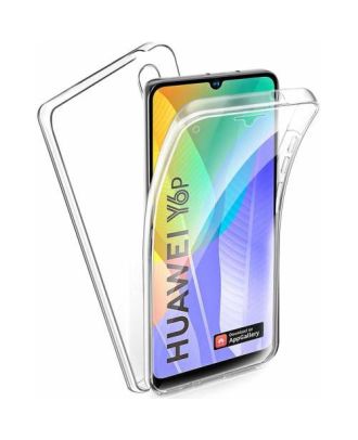 Huawei Y6P Hoesje Voorkant Achterkant Transparante siliconen bescherming
