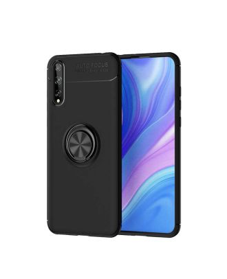 Huawei Y8P Hoesje Ravel Siliconen Ring Magnetisch+Nano Glas