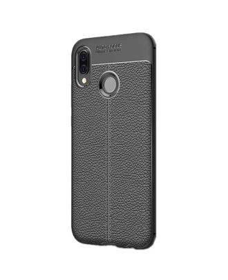 Huawei Y7 2019 Case Niss Silicone Leather Look+Nano Glass