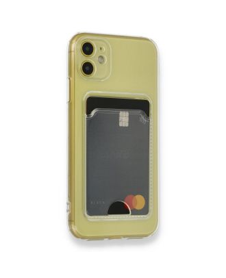 Apple iPhone 11 Hoesje met 1 Kaarthouder Transparant Silicone Lux Protected