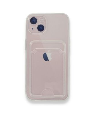 Apple iPhone 13 Case with 1 Card Holder Transparent Silicone Lux Protected