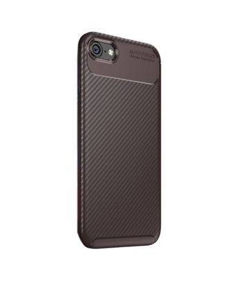 Apple iPhone 6S Hoesje Zwart Carbon Design Silicium + Nano