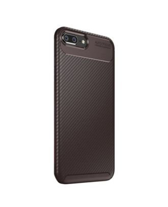 Apple iPhone 7 Plus Hoesje Zwart Carbon Design Silicium + Nano