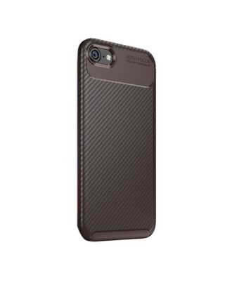 Apple iPhone 8 Case Negro Carbon Design Silicon + Nano