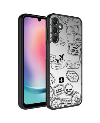 Samsung Galaxy M14 Case Mirror Patterned Camera Protected