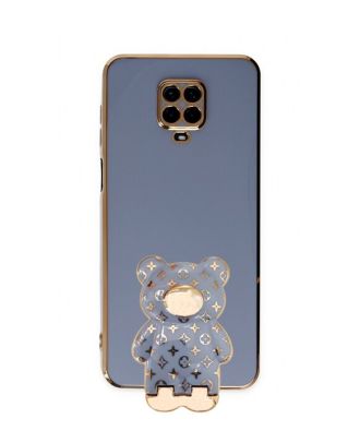 Xiaomi Redmi Note 9S Case With Camera Protection Cute Bear Pattern Stand Silicone