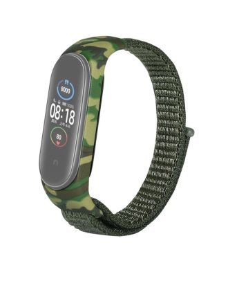 Xiaomi Mi Band 6 Cord Hook and Loop Fabric Camouflage Patterned
