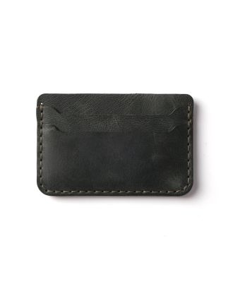 Minimal Handmade Leather Wallet Card Holder Khaki