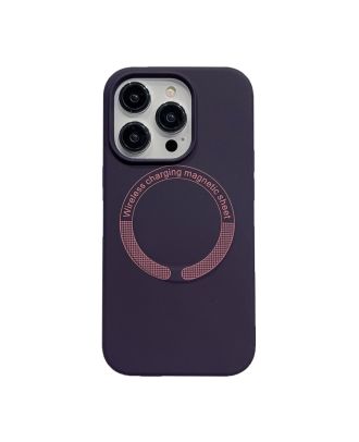 Apple iPhone 14 Pro Max Kılıf Wireless Tacsafe Altsoy Silikon Kapak