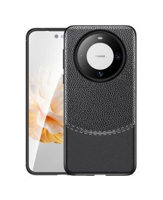 Huawei Mate 60 Pro Case Niss Siliconen Lederlook Camera Beschermd
