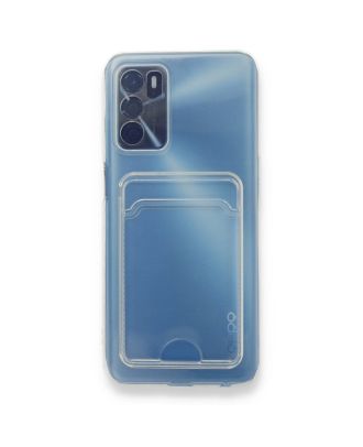 Oppo A16 Case with 1 Card Holder Transparent Silicone Lux Protected