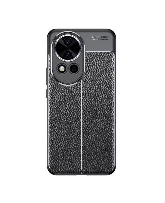 Huawei Nova 12 Case Niss Siliconen Lederlook Camera Beschermd