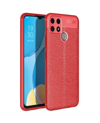 Oppo A15 Case Niss Silicone Leather Look
