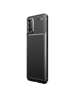Oppo A72 Case Negro Carbon Design Silicone+Nano Glass