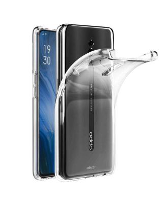 Oppo Reno Kılıf Süper Silikon Yumuşak Arka Koruma+Nano Glass