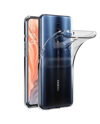 Oppo Reno Z Kılıf Süper Silikon Yumuşak Arka Koruma+Nano Glass