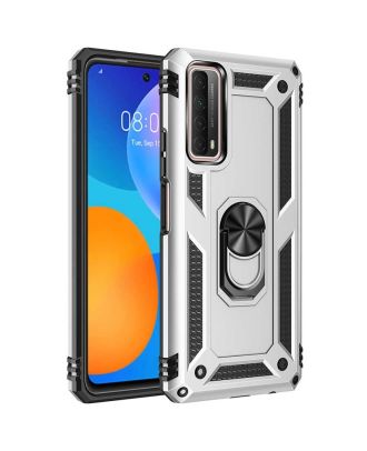 Huawei P Smart 2021 Case Tank Protection Vega Stand Ring Magnetic + Nano Glass