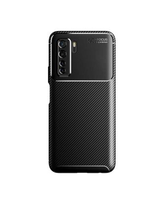 Huawei P40 Lite 5G Kılıf Negro Karbon Dizayn Silikon