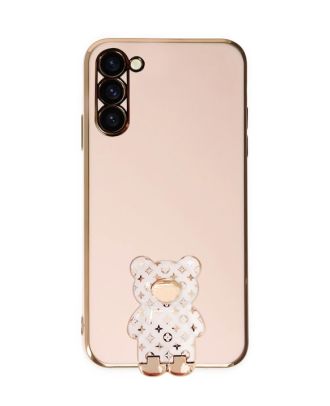 Samsung Galaxy S21 Case With Camera Protection Cute Bear Pattern Stand Silicone