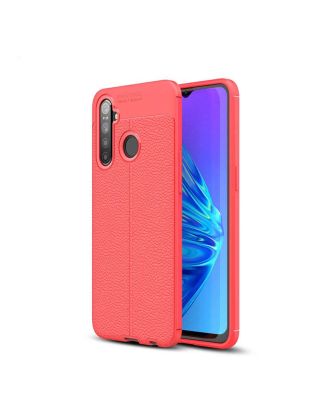 Realme 5i Case Niss Silicone Leather Look