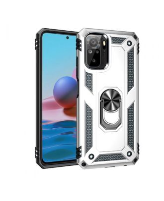 Xiaomi Redmi Note 10 Case Vega Tank Protection Stand Ring Magnetic