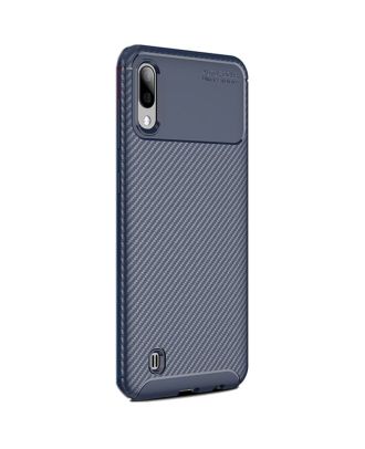 Samsung Galaxy M10 Case Negro Carbon Design Silicone