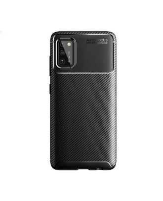 Samsung Galaxy A02S Case Negro Carbon Silicone+Nano Glass