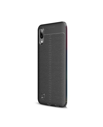 Samsung Galaxy A10 Case Niss Silicone Leather Look+Nano Glass