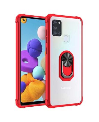 Samsung Galaxy A21S Case Tank Motta Stand Ring Magnetic