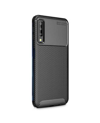 Samsung Galaxy A30s Case Negro Carbon Design Silicone+Nano Glass